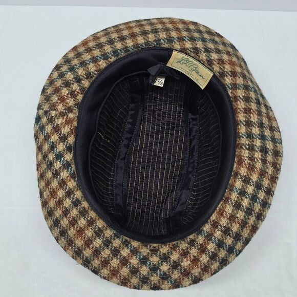 Vintage 50s L.L. Bean Freeport ME Wool Plaid Fedora Hat LL Bean Unisex Sz 7 1/8 main image 4